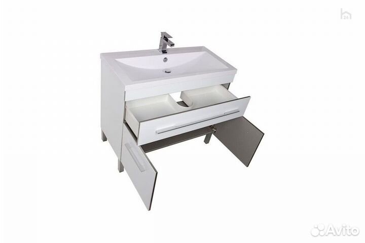 Тумба под раковину для ванной 100 (напольная, 1 ящ