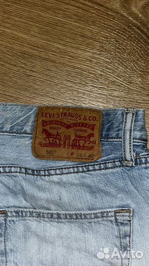 Мужские джинсы levis 501 голубые