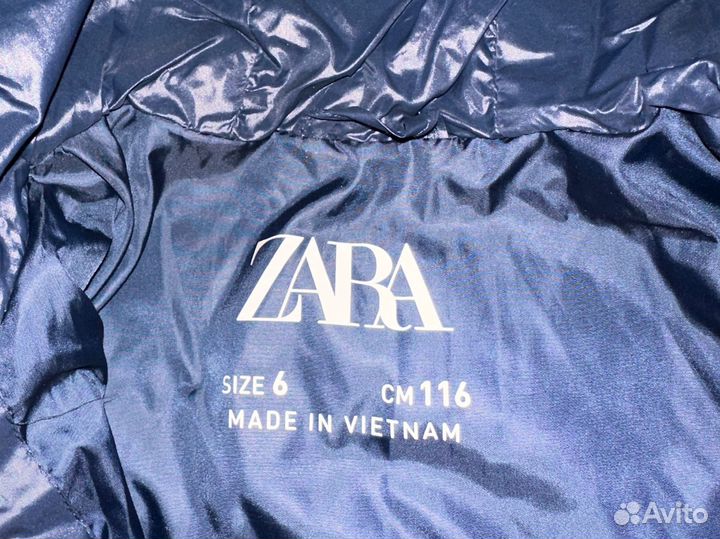 Пуховик zara демисезонный 116 для девочки