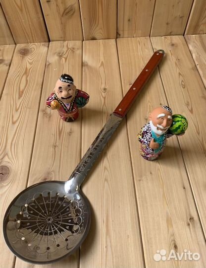 Шумовка 62 см с деревянной ручкой