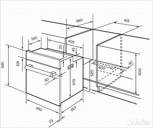 Духовой шкаф электрический LEX EDM 4570 BBL