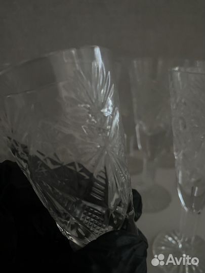 Хрустальные рюмки на ножке СССР