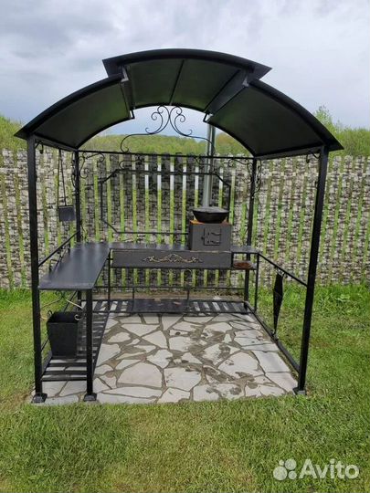 Мангал с печью