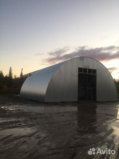 Каркас арочного ангара 15х7.5х30м