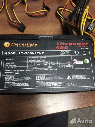 Блок питания thermaltake 500w