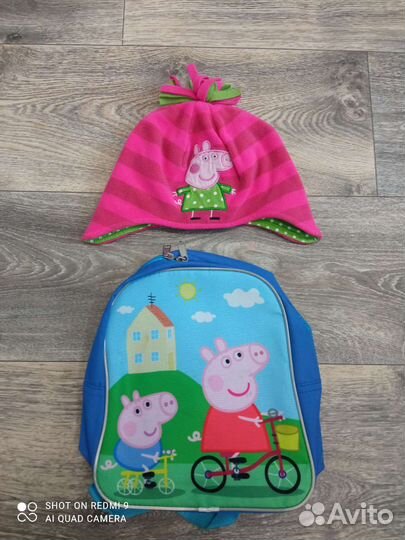 Рюкзак и шапка Свинка пеппа