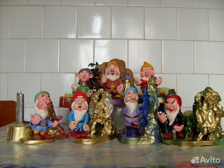 7 гномов ручная работа подсвечники