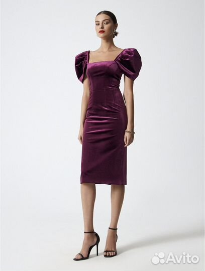 Новое платье-футляр из бархата Charuel 44рр