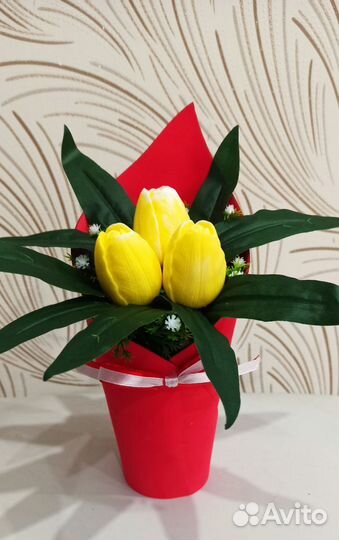 Букет из мыла тюльпаны