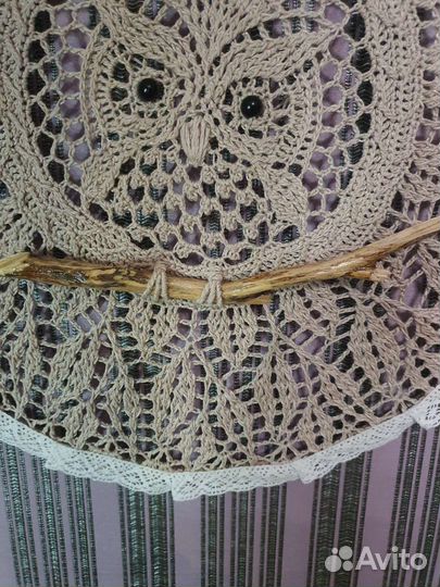 Настенное панно. Сова на ветке