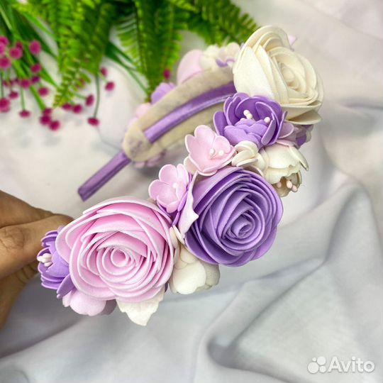 Ободок с цветами