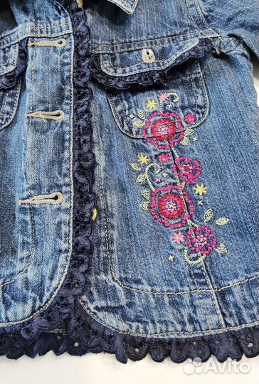 Джинсовая куртка для девочки 68 74 джинсовка