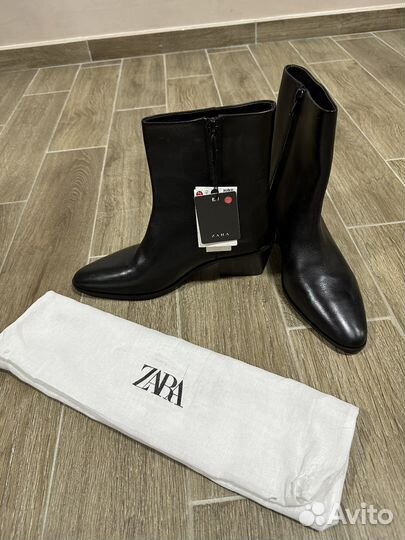Сапоги кожаные Zara
