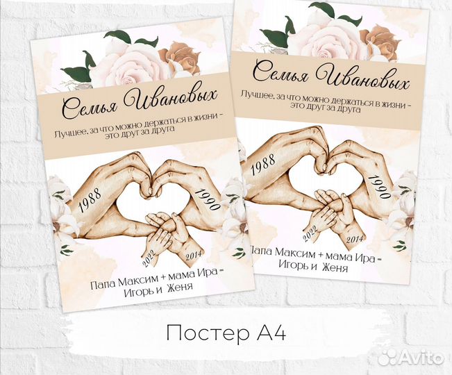 Семейный постер