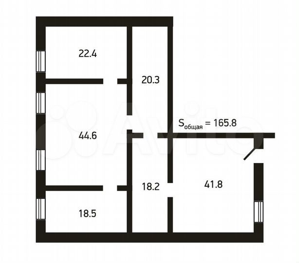 Помещение свободного назначения, 165.8 м²