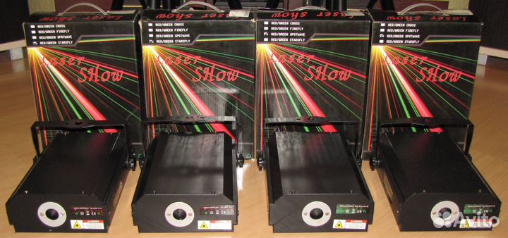 Лазеры US GR140 4шт LED светомузыка микрофон DMX