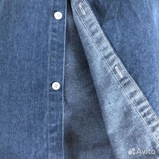 Рубашка мужская джинсовая Новая S-M