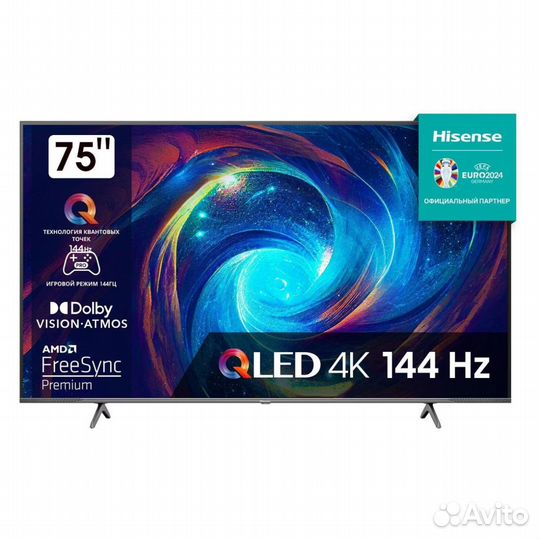 Новые Hisense 75E7KQ PRO 4K Qled телевизоры