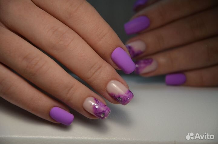 Маникюр с покрытием, педикюр, укрепление ногтей