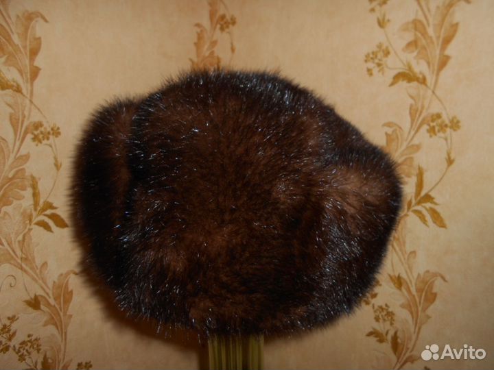 Шапка из норки коричневая