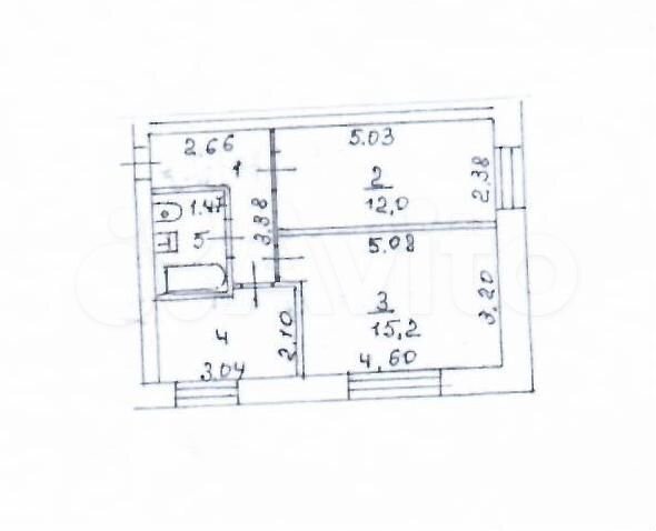 2-к. квартира, 42,1 м², 1/2 эт.