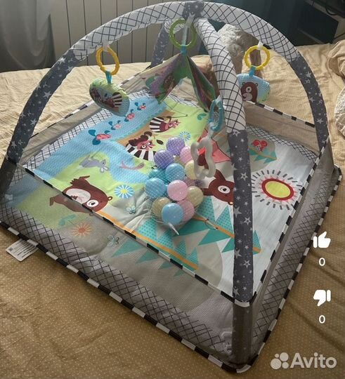 Развивающий игровой коврик-манеж 0+