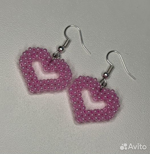 Серьги из бисера ручная работа