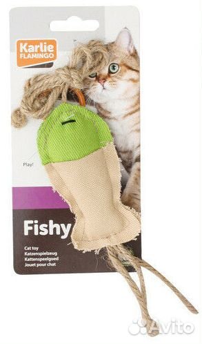 Karlie-Flamingo Игрушка дкошек рыбка с кош. мятой