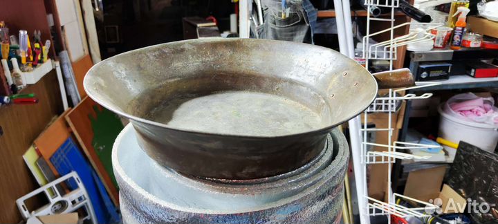 Блюдо старинное, латунное