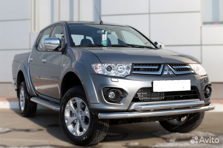 Защита бампера Мицубиси л200 2013-2015 удлиненный