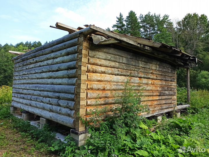 Устоявшийся сруб дома 6х6 +2м терраса