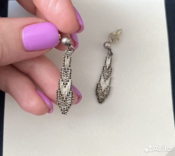 Серьги серебро