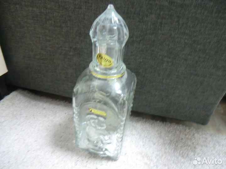 Стеклянный штоф с рисунком мишки 0.5л