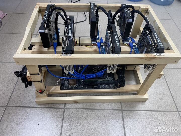 Майнинг ферма на 6 видеокартах, 189 Mh