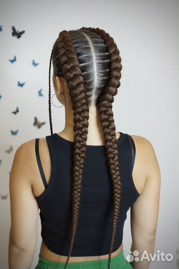 Косы с канекалоном, хвост, брейды, афрокосы
