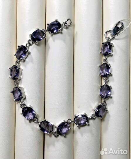 Колье. Браслет. Кольца серебряные. Александрит