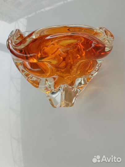 Конфетница цветное стекло