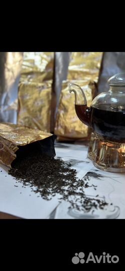 Чай пуэр, женьшен улун с османтусом