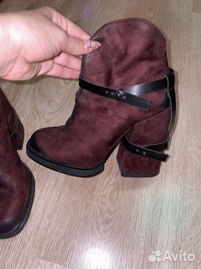Ботильоны замшевые 36р