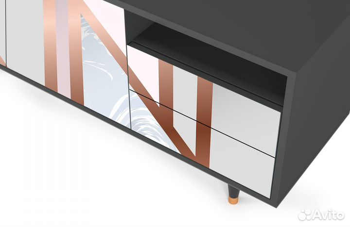 Тв-тумба T7 - Антрацит - Champagne Story