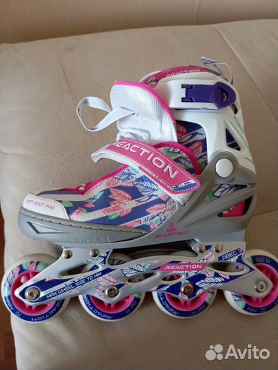 Роликовые коньки детские раздвижные размер 31-36