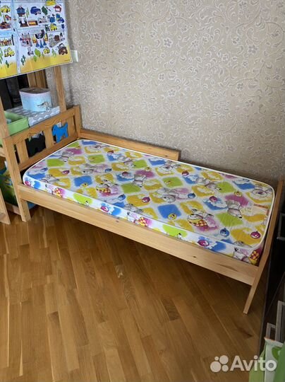 Детская кровать от 3-12 лет IKEA с бортиком