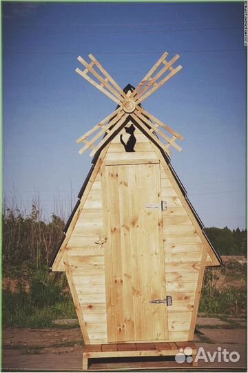 Дачный туалет с декором воз 532