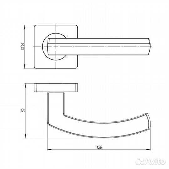 Ручка Ajax (Аякс) раздельная K.JK51.sigma (sigma J