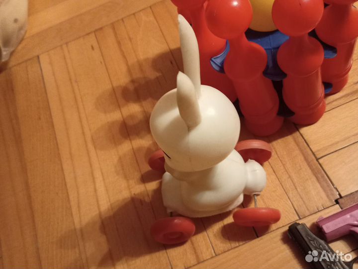 Игрушки СССР заяц гогли кубики абвгдйка