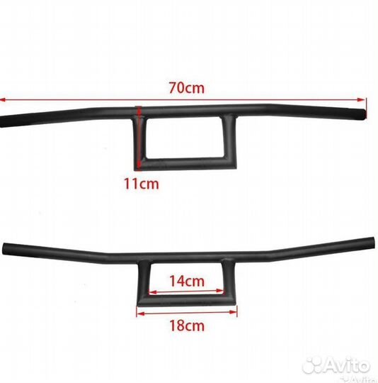 Мото Руль 22mm хром (70см) для мото