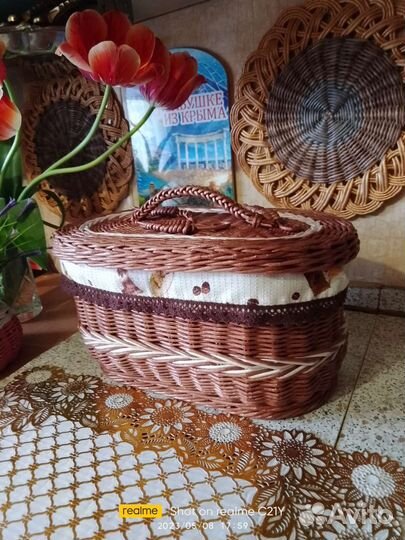 Хлебница из лозы