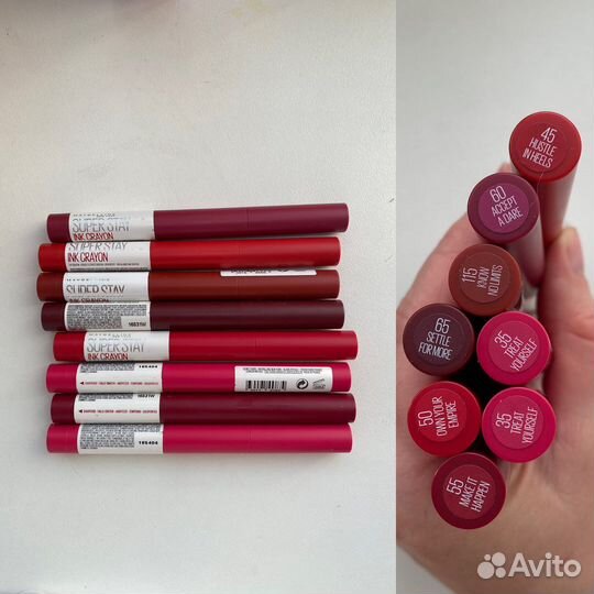 Помады Loreal и maybelline новые