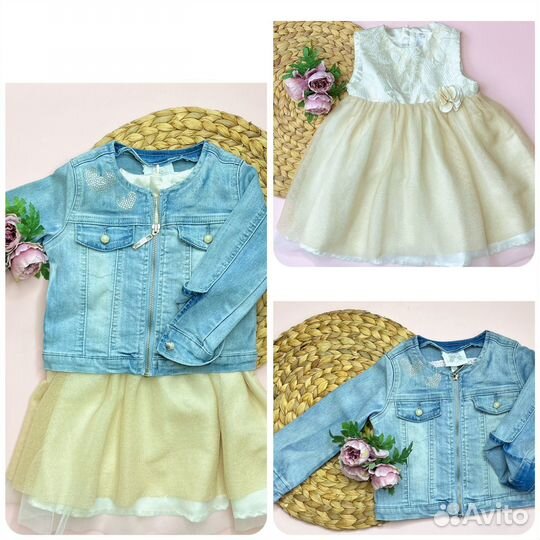 Пакет летней фирменной одежды для девочки 80-86 см