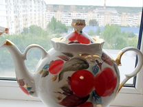 Чайник большой фарфоровый 4.5л "Дары Кубани"